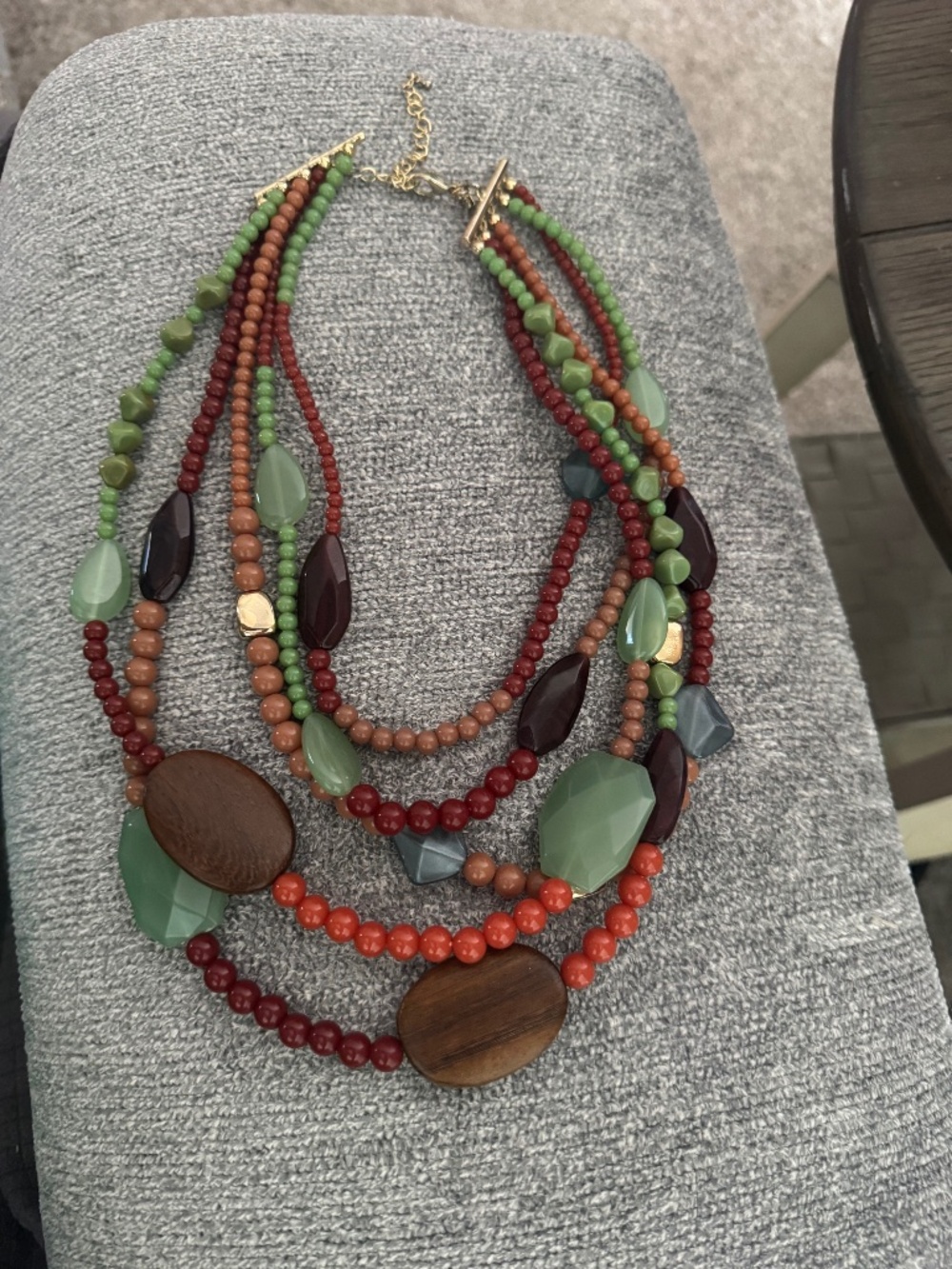 Premier Designs 5 Strand Multi Color Beaded Necklace